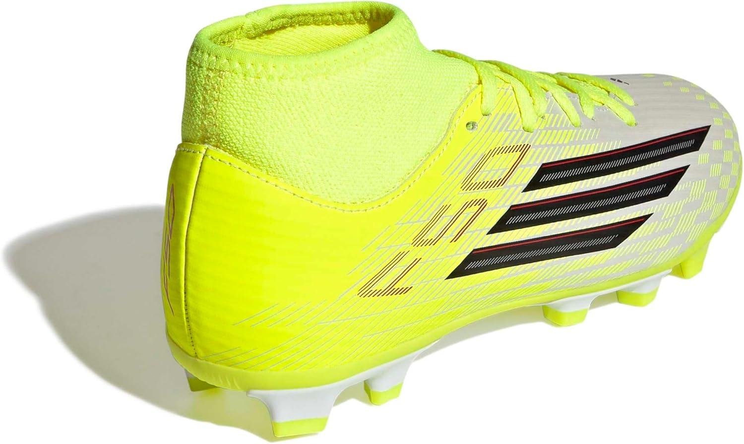 image:imageadidas UnisexChild F50 Club Mid Firm Multi Ground Football B SneakerTeam Solar YellowBlackLucid Red