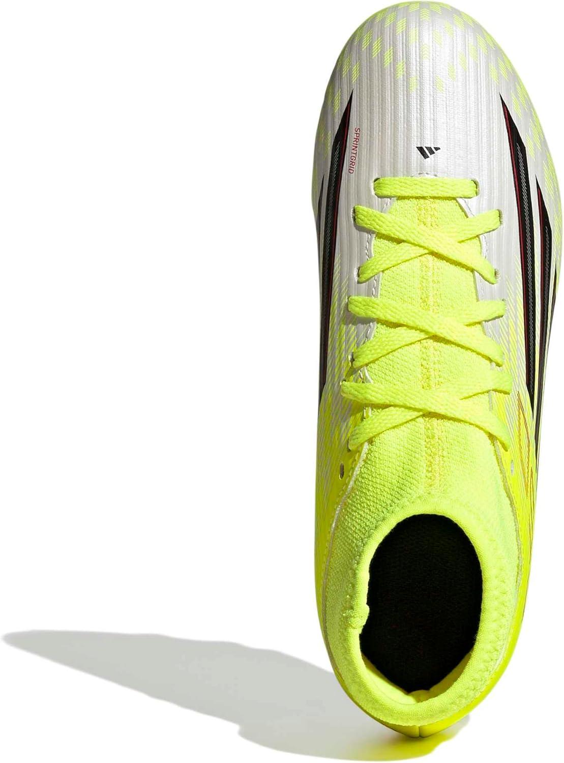 image:imageadidas UnisexChild F50 Club Mid Firm Multi Ground Football B SneakerTeam Solar YellowBlackLucid Red