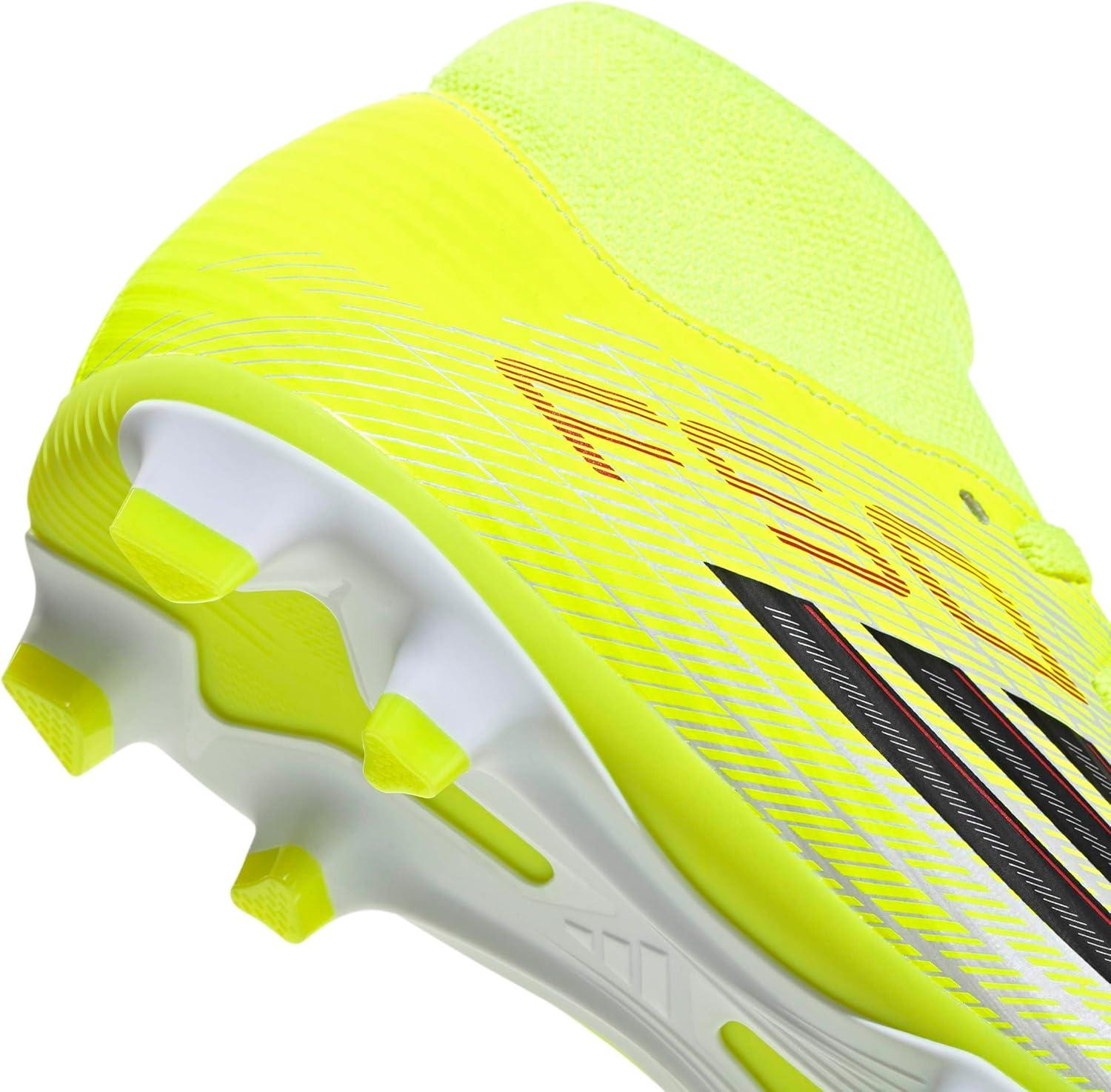image:imageadidas UnisexChild F50 Club Mid Firm Multi Ground Football B SneakerTeam Solar YellowBlackLucid Red