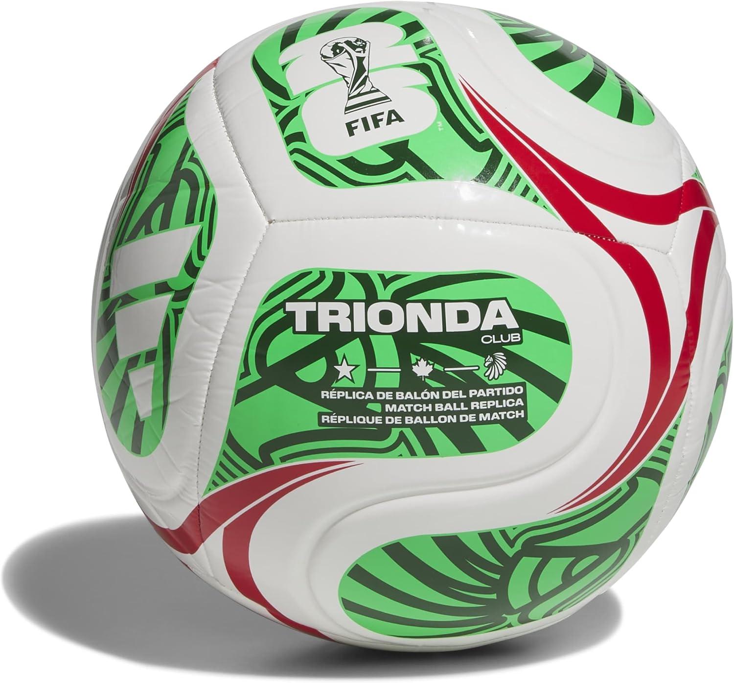 image:imageadidas World Cup 26 Trionda Club Soccer BallWhiteVivid RedAmazon GreenFlash LimeMexico