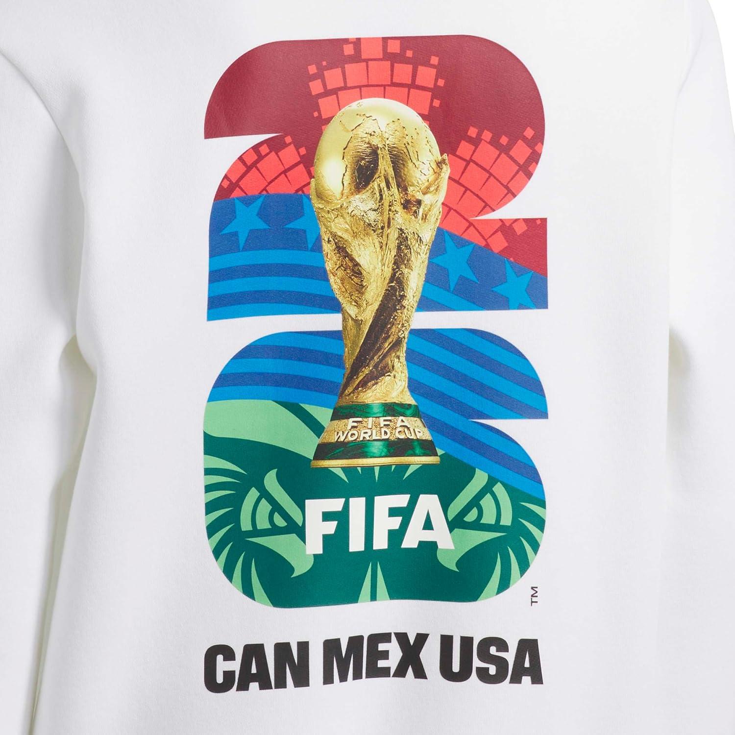 image:imageadidas boys Fifa World Cup 26 Match Ball Graphic HoodieWhite