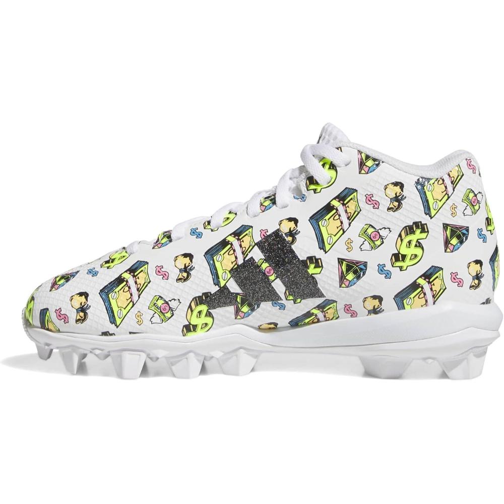 image:imageAdidas UnisexChild Adizero Impact2 II Molded Rubber American FootballWhiteBlackWhite