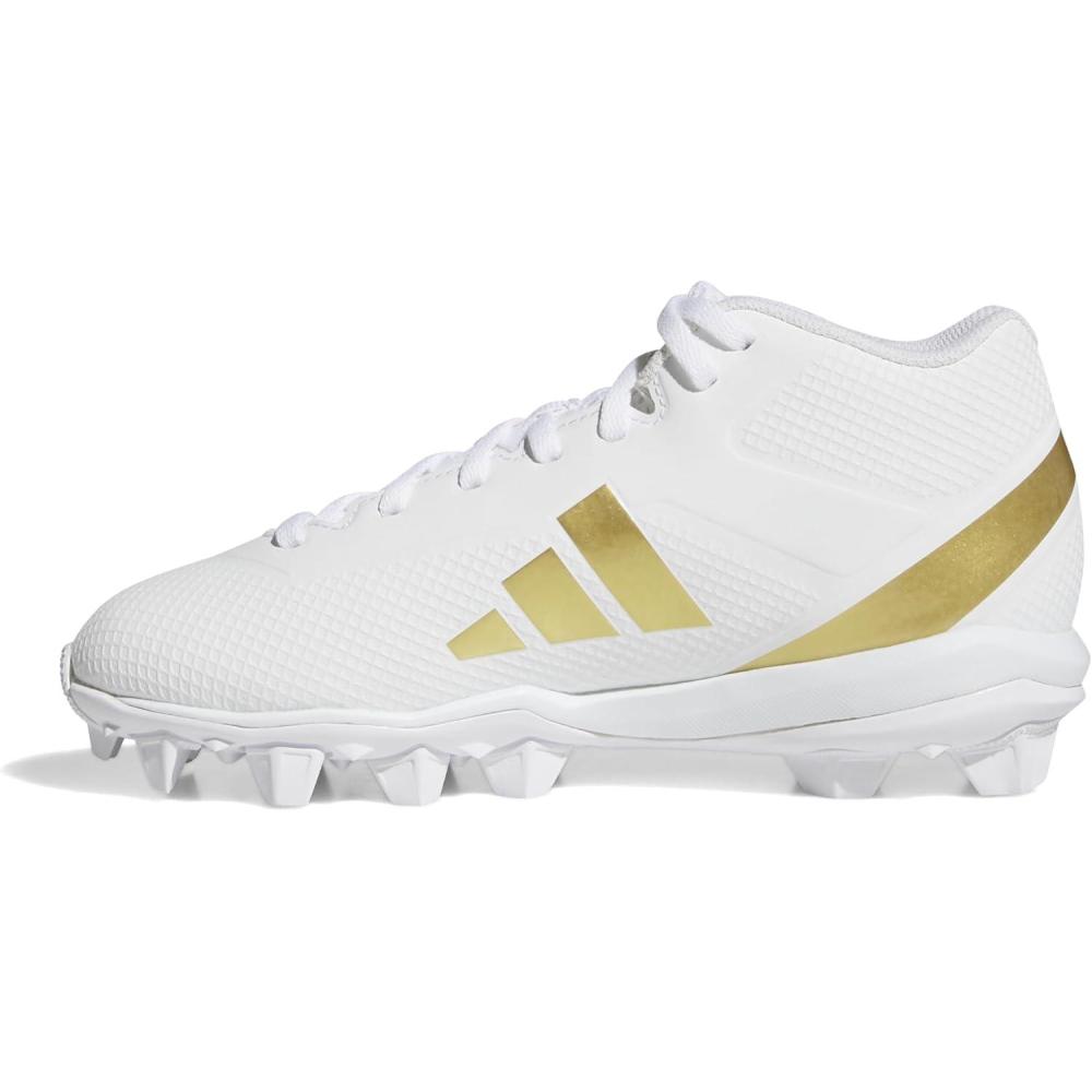 image:imageAdidas UnisexChild Adizero Impact2 II Molded Rubber American FootballWhiteGold MetallicWhite
