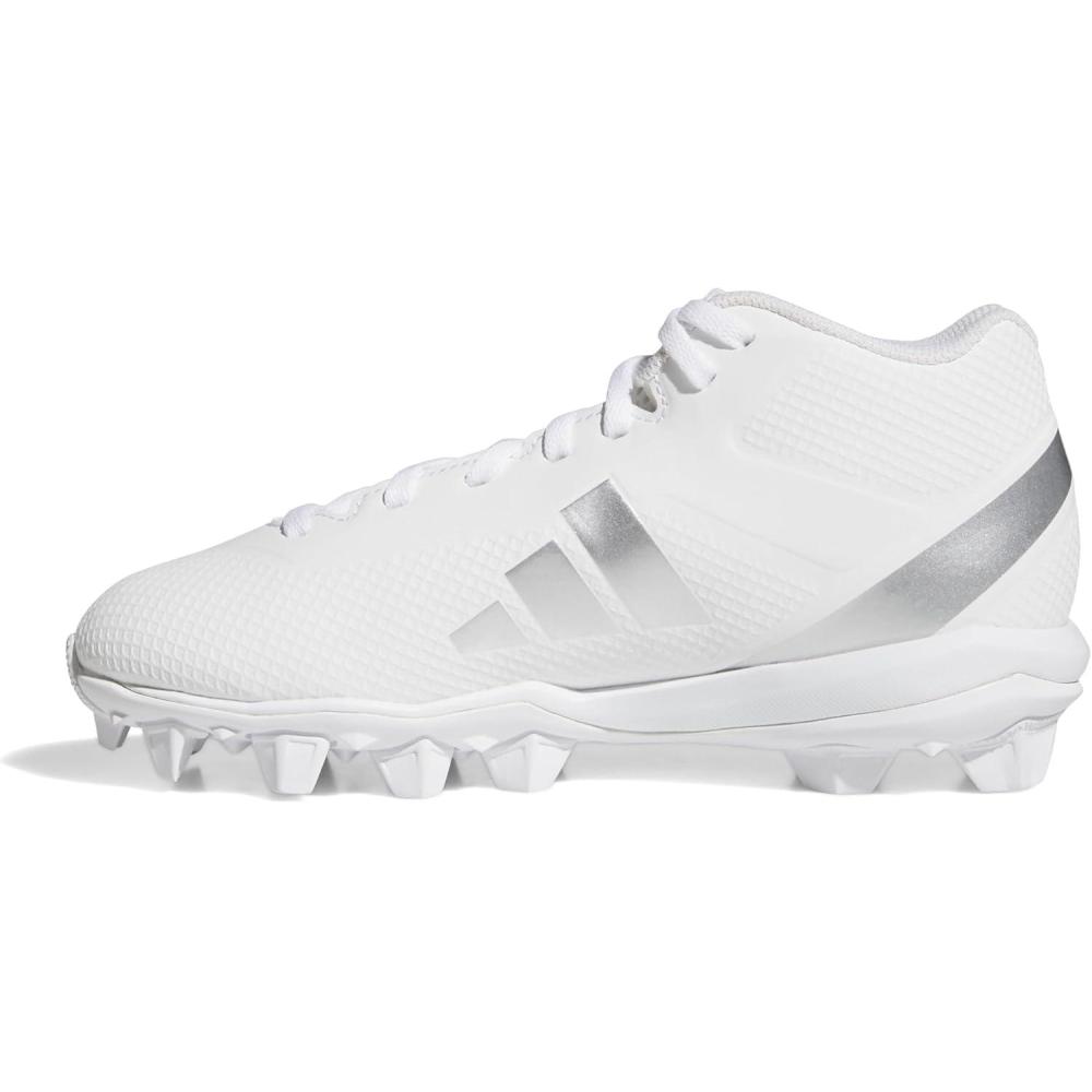 image:imageAdidas UnisexChild Adizero Impact2 II Molded Rubber American FootballWhiteSilver MetallicWhite