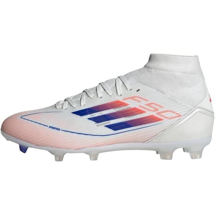 image:imageAdidas Womens F50 League Mid Top FirmMulti GroundCloud White Lucid Blue Solar Red