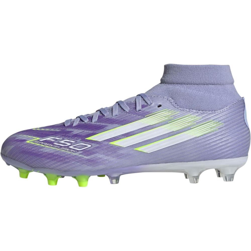 image:imageAdidas Womens F50 League Mid Top FirmMulti GroundViolet ToneLucid LemonPurple Rush