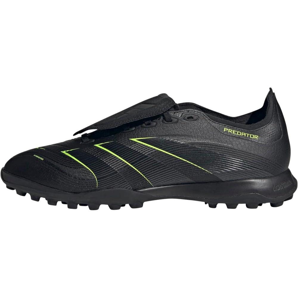 image:imageadidas League FoldOver Tongue Turf Soccer Cleats Black White YellowBlackCarbonLucid Lemon