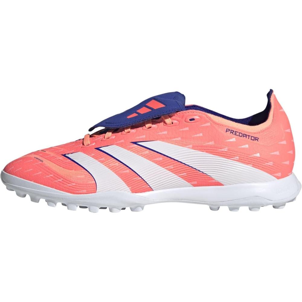 image:imageadidas League FoldOver Tongue Turf Soccer Cleats Black White YellowSignal CoralWhiteBeam Orange