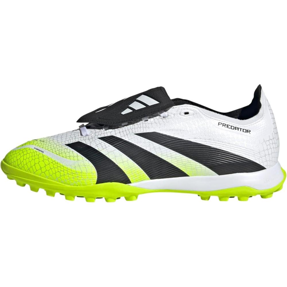 image:imageadidas League FoldOver Tongue Turf Soccer Cleats Black White YellowWhiteBlackLucid Lemon