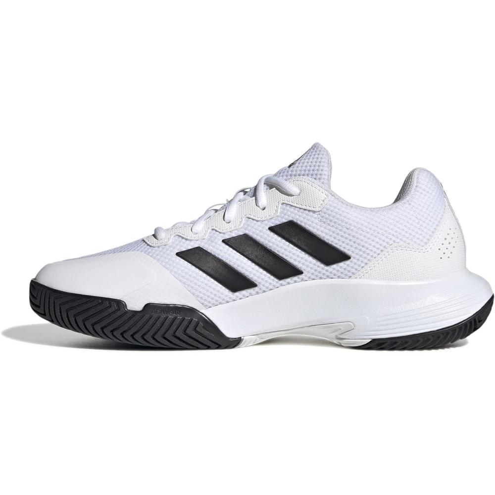 image:imageadidas Mens Gamecourt 2 Tennis ShoesWhiteCblackWhite