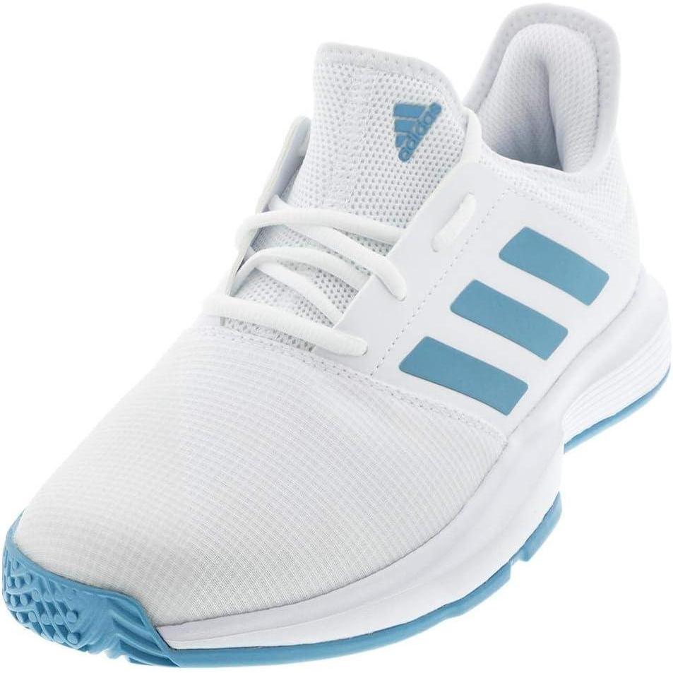 image:imageadidas Mens Gamecourt 2 Tennis ShoesWhiteHazy BlueHalo Blue