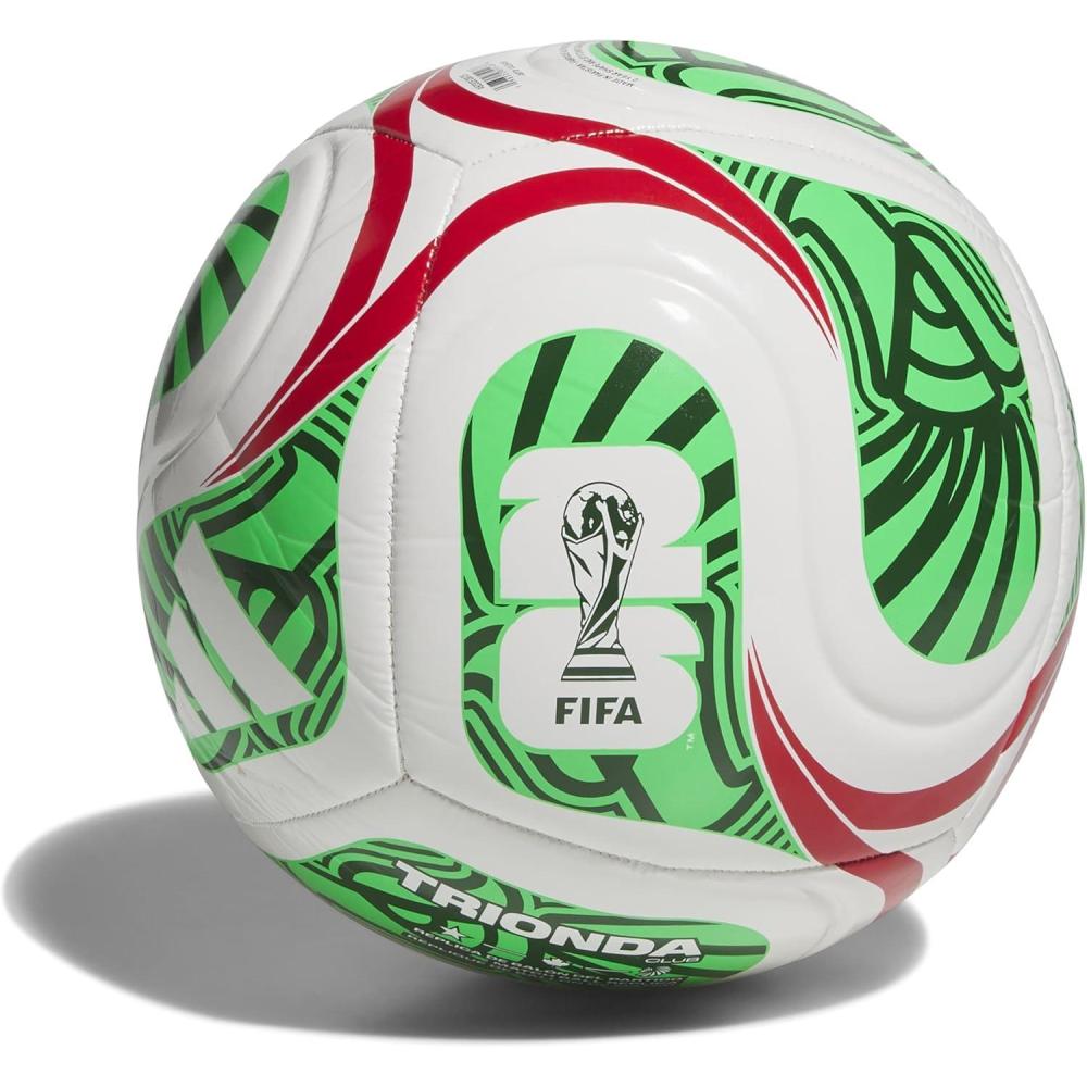 image:imageadidas World Cup 26 Trionda Club Soccer BallWhiteVivid RedAmazon GreenFlash LimeMexico