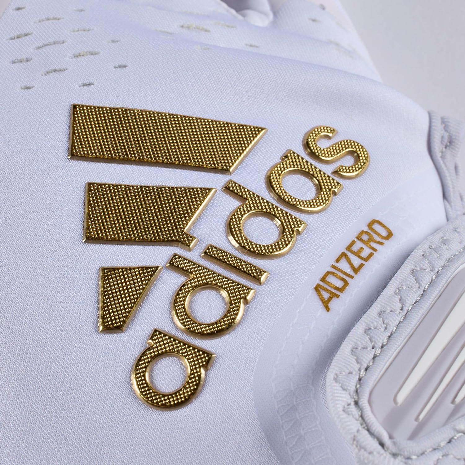 image:imageAdidas Adizero 12 Big Mood Elite Adult Receiver GloveWhiteMetallic Gold