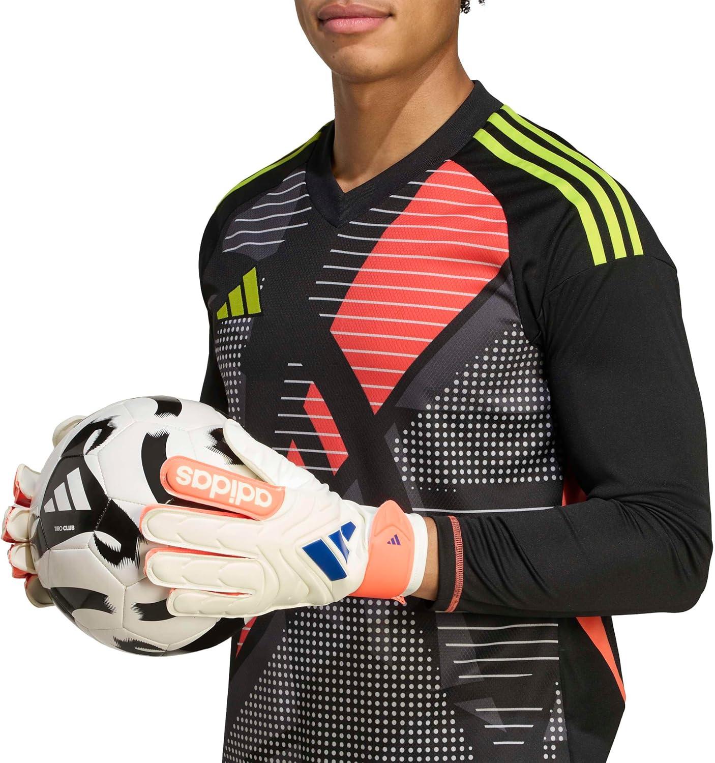 image:imageAdidas Copa Club Goalie GlovesOff WhiteLucid BlueSignal Coral