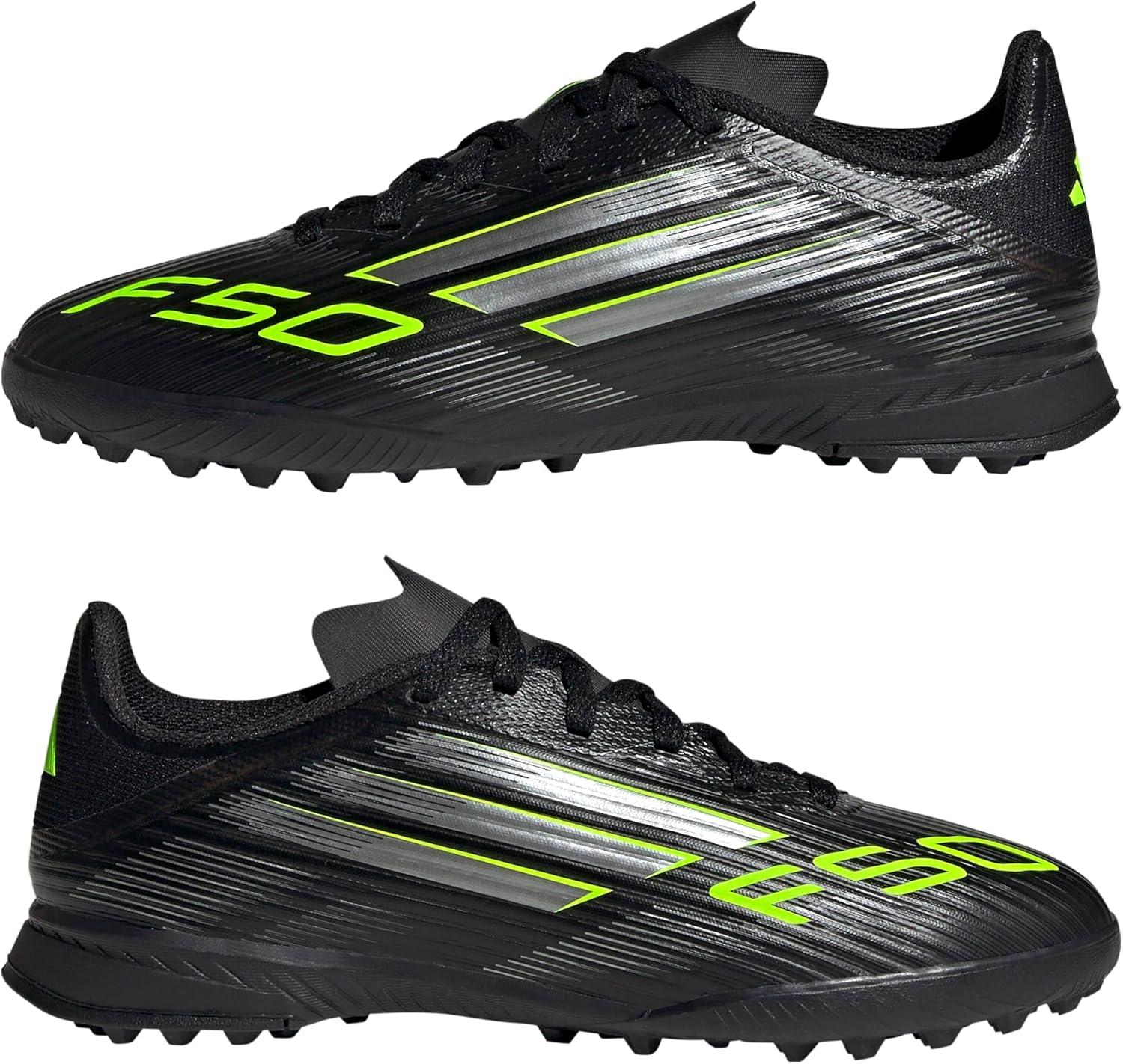 image:imageAdidas UnisexChild F50 League TurfBlackIron MetallicLucid Lemon