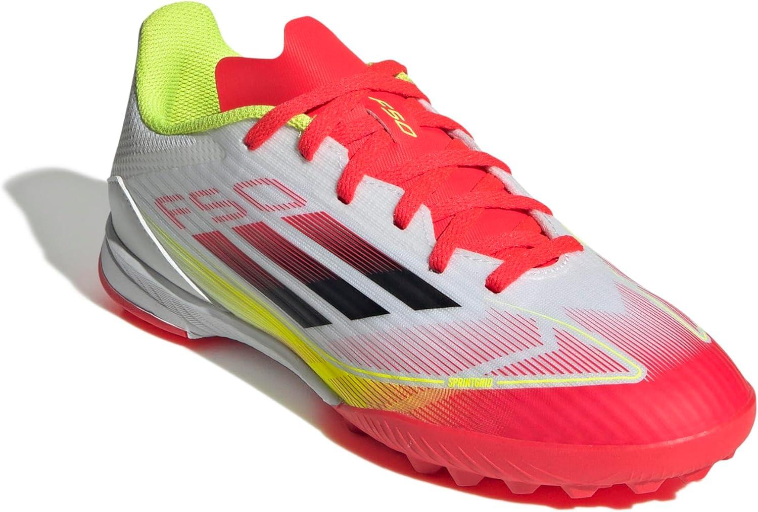 image:imageAdidas UnisexChild F50 League TurfWhiteBlackSolar Yellow