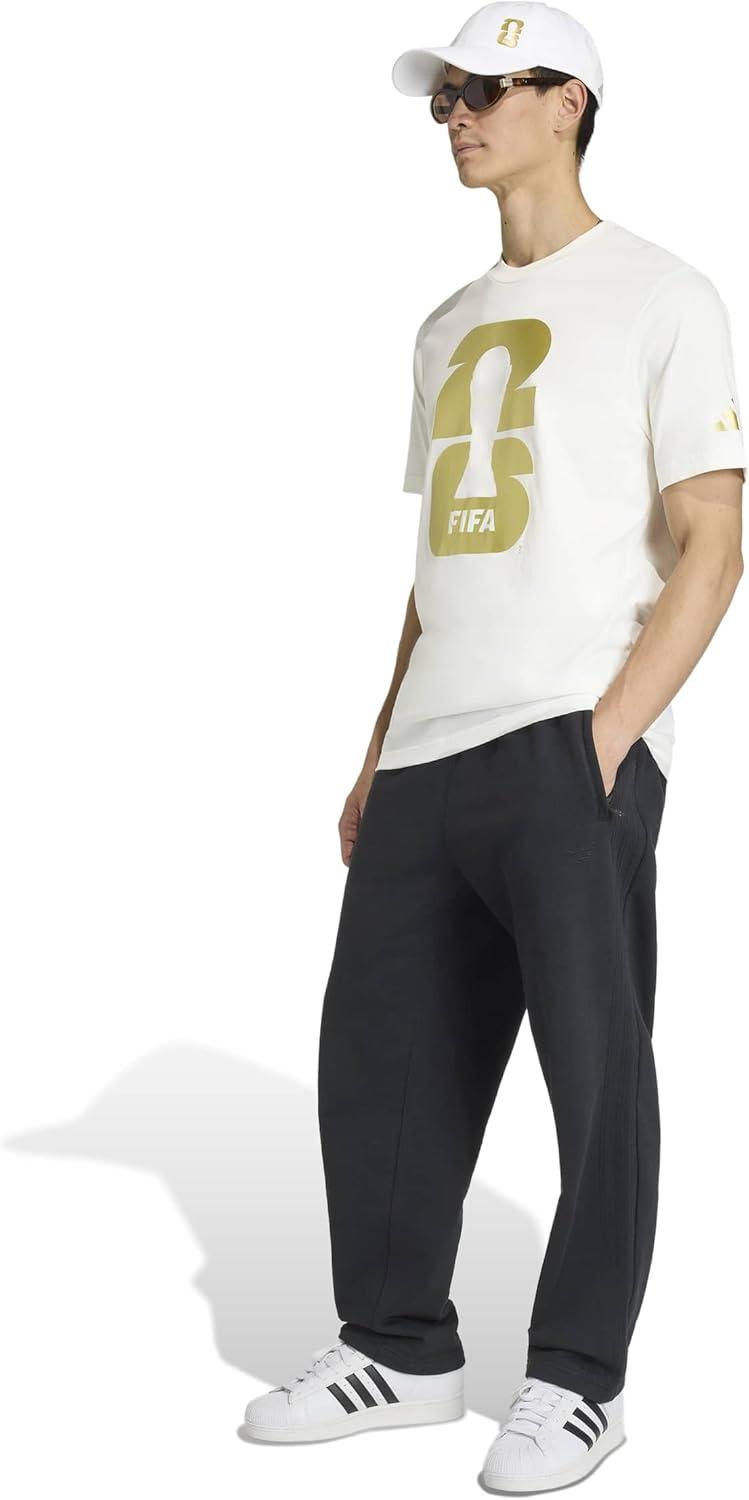 image:imageadidas Mens FIFA World Cup 26 Match Ball Graphic TShirtCore WhiteMetallic Gold