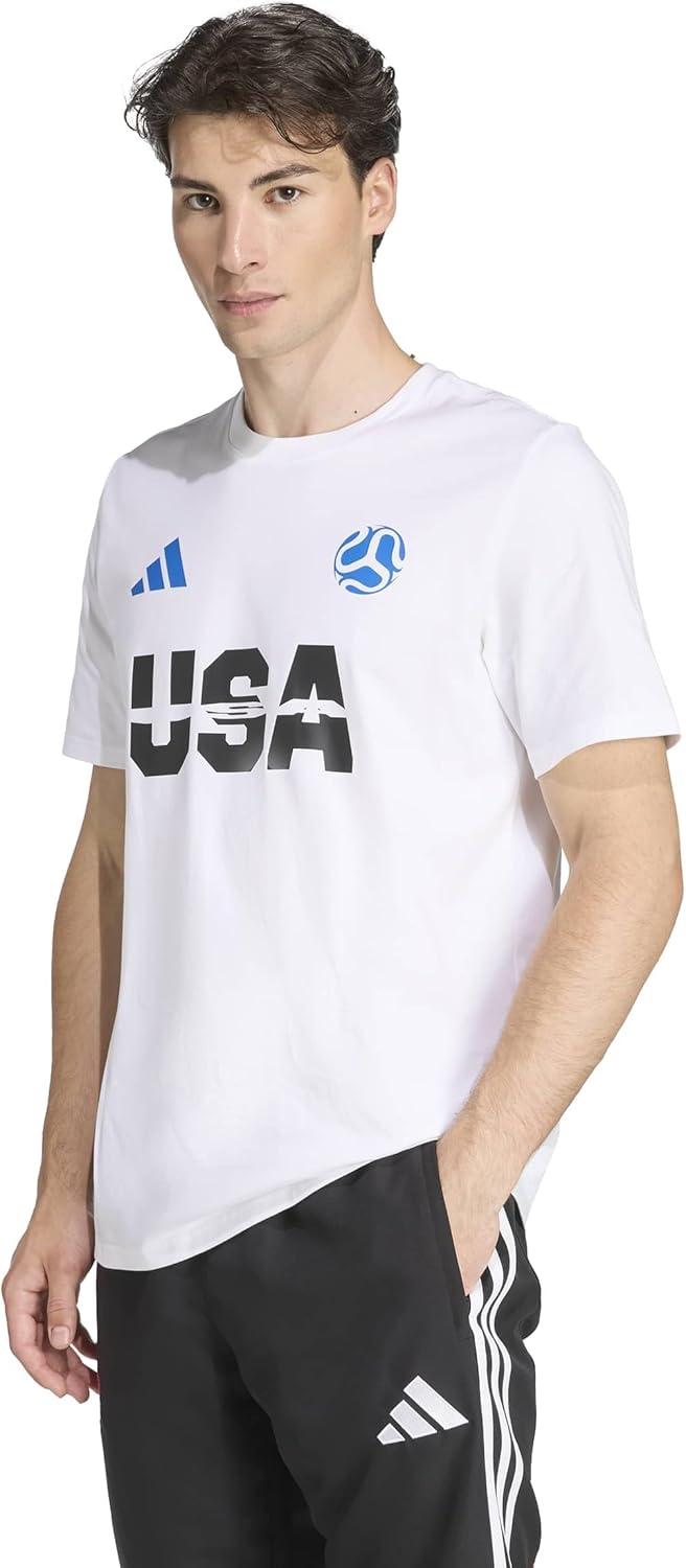 image:imageadidas Mens FIFA World Cup 26 Match Ball Graphic TShirtWhiteUsa