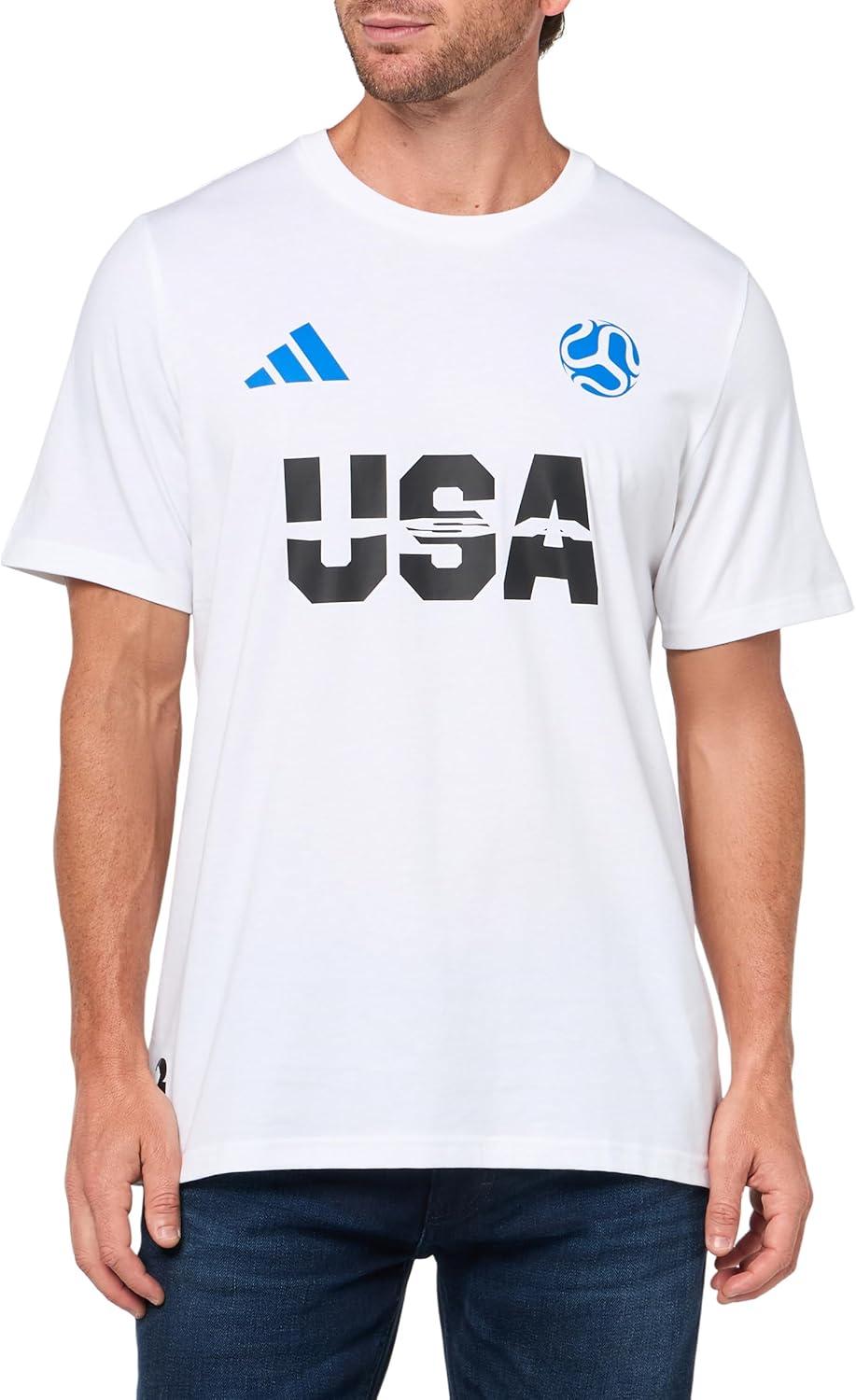 image:imageadidas Mens FIFA World Cup 26 Match Ball Graphic TShirtWhiteUsa