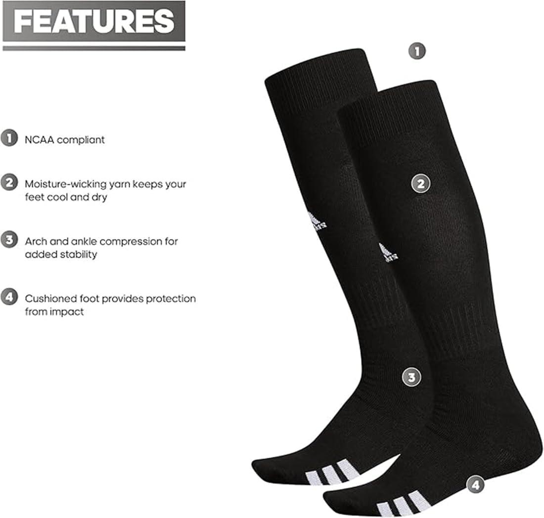 image:imageadidas Unisex Youth Over The Calf Soccer Socks BlackBlack