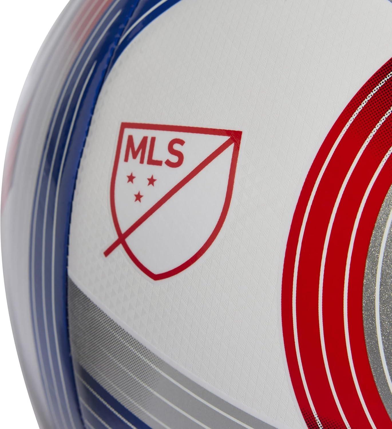 image:imageadidas unisexadult Mls Soccer BallWhiteTeam Royal BlueRedSilver Metallic