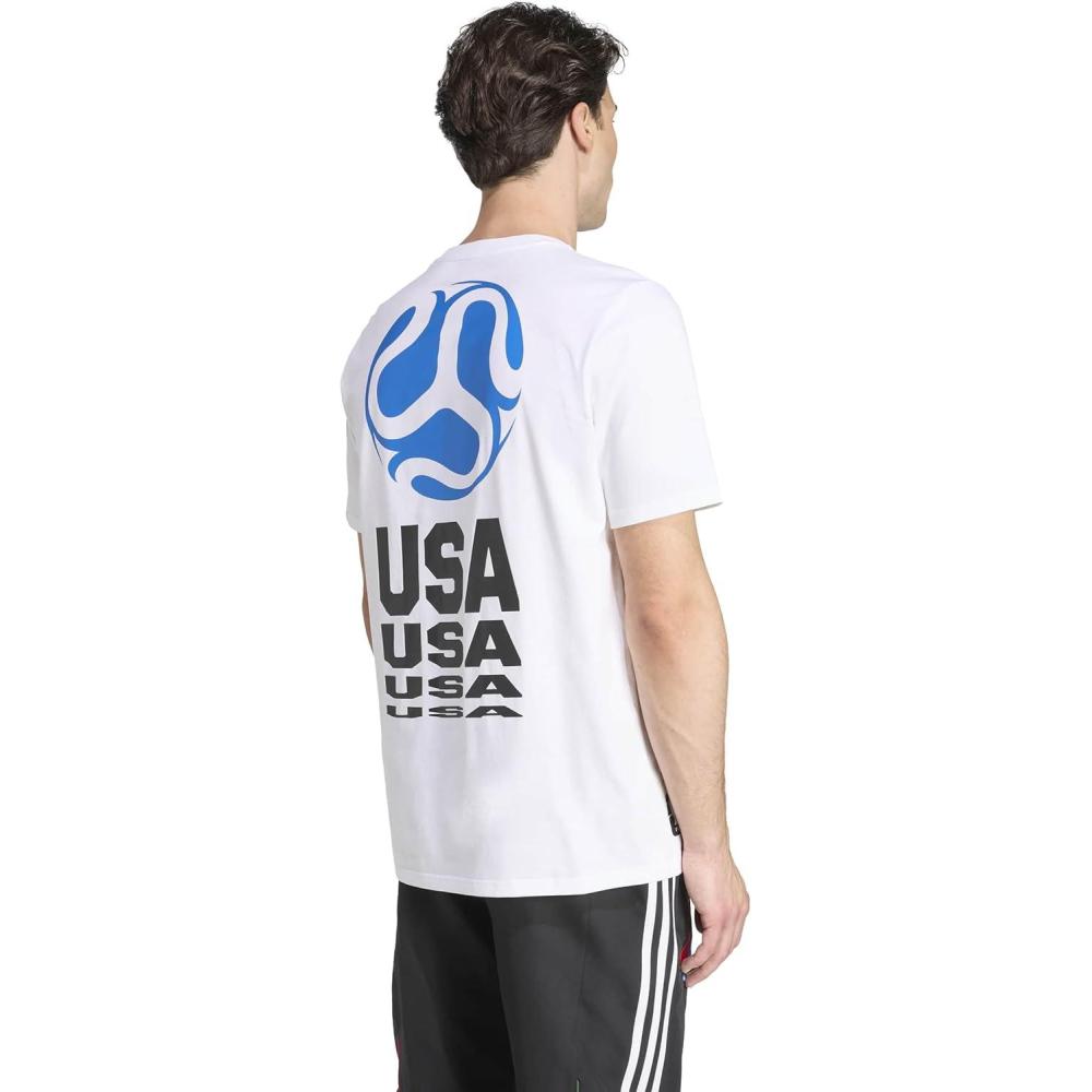 image:imageadidas Mens FIFA World Cup 26 Match Ball Graphic TShirtWhiteUsa