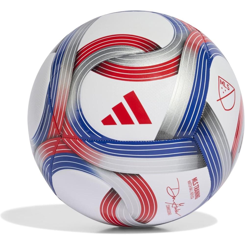 image:imageadidas unisexadult Mls Soccer BallWhiteTeam Royal BlueRedSilver Metallic