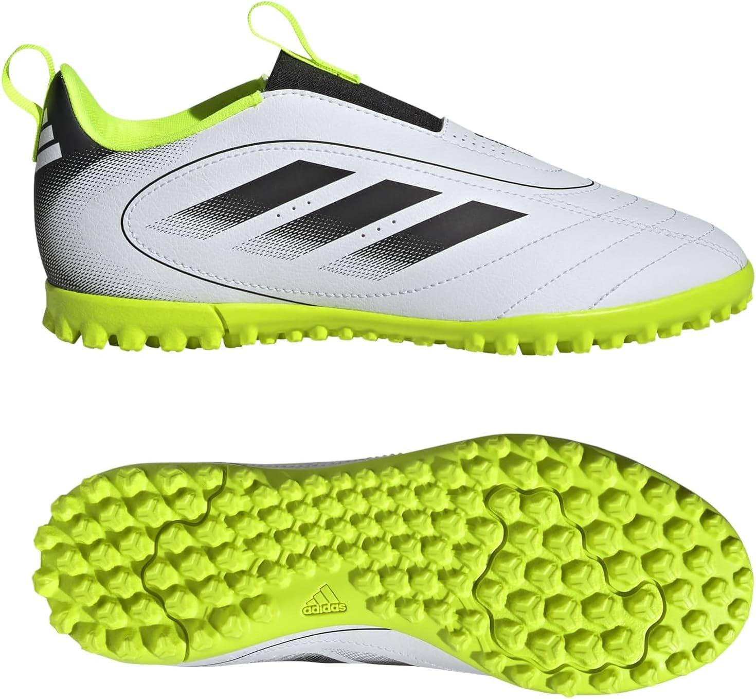 image:imageAdidas UnisexChild Goletto IX Laceless TurfWhiteBlackLucid Lemon