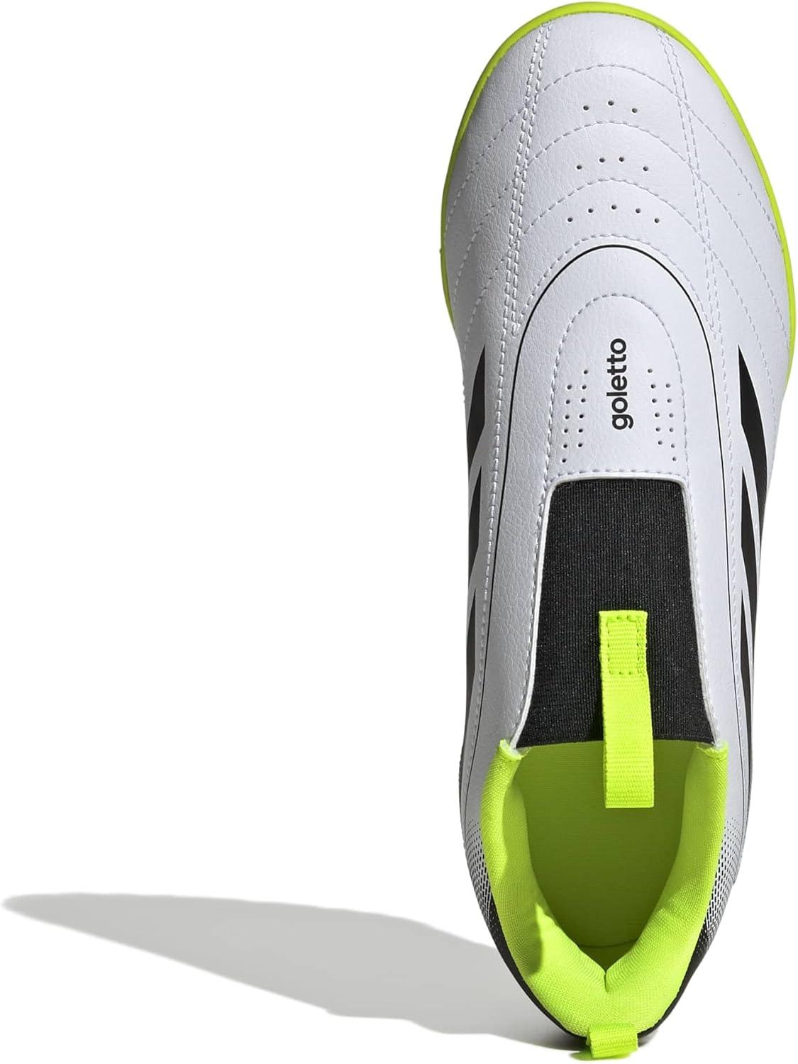 image:imageAdidas UnisexChild Goletto IX Laceless TurfWhiteBlackLucid Lemon