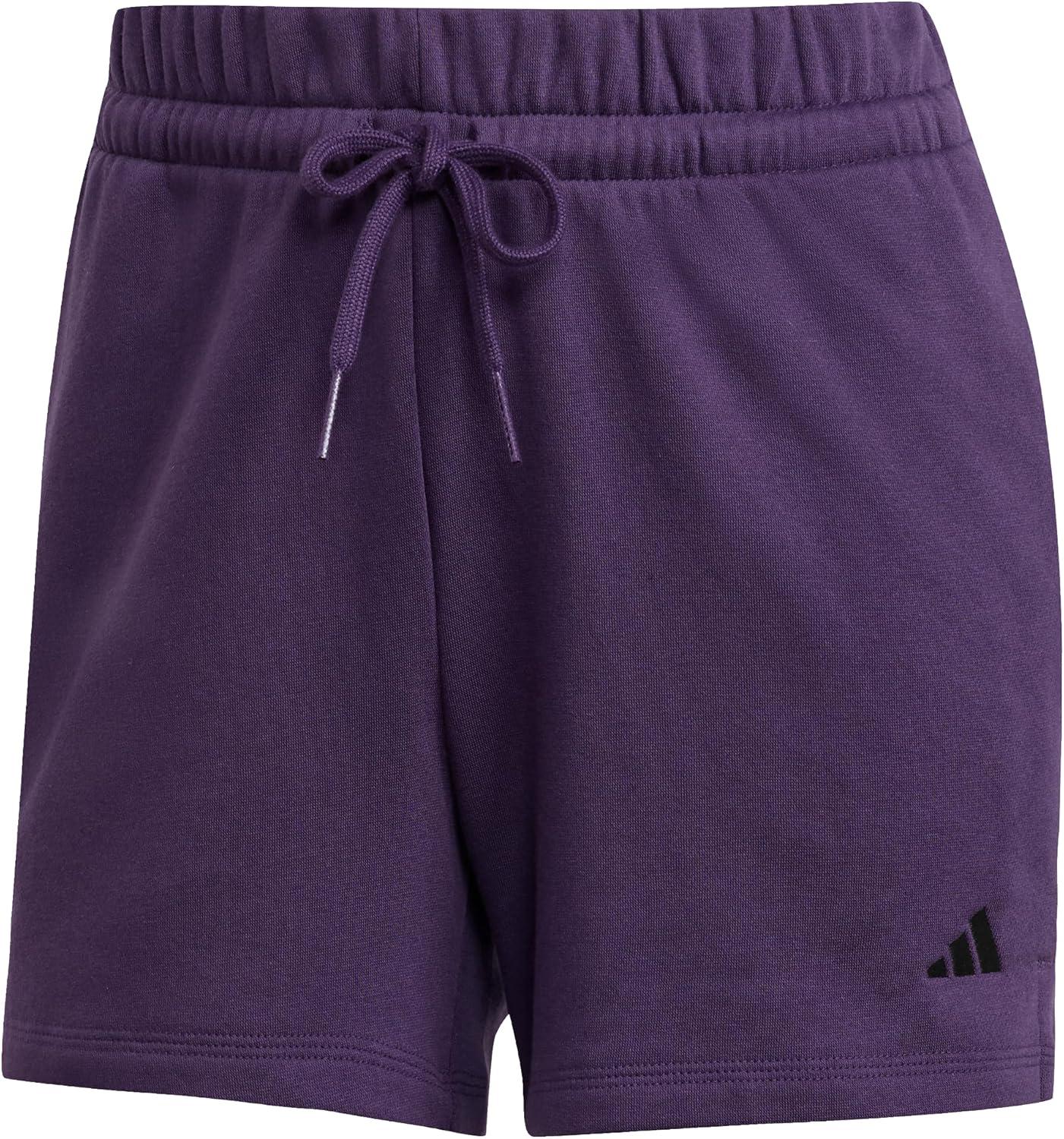 image:imageAdidas Womens Essentials Small Logo Feel Cozy ShortsAurora PlumBlack