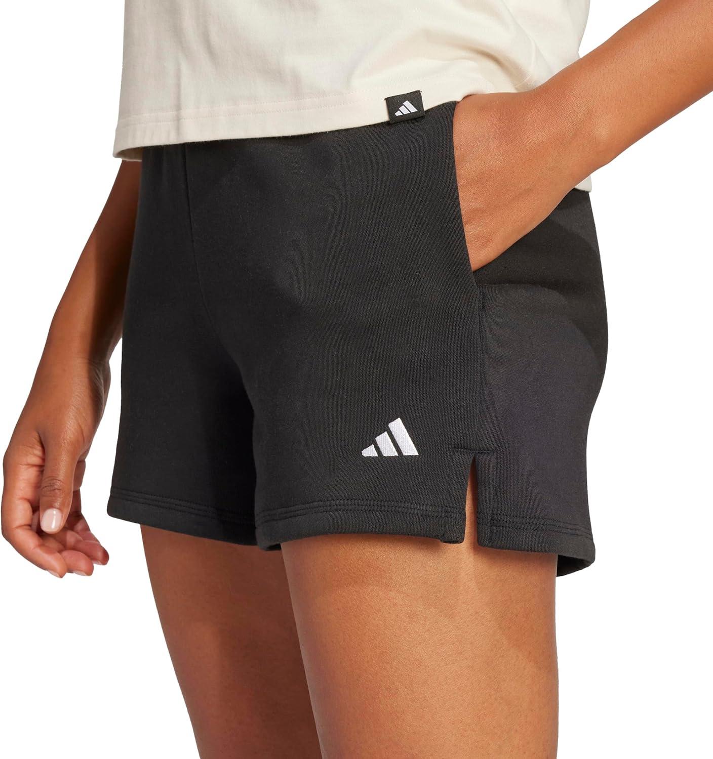 image:imageAdidas Womens Essentials Small Logo Feel Cozy ShortsBlackWhite