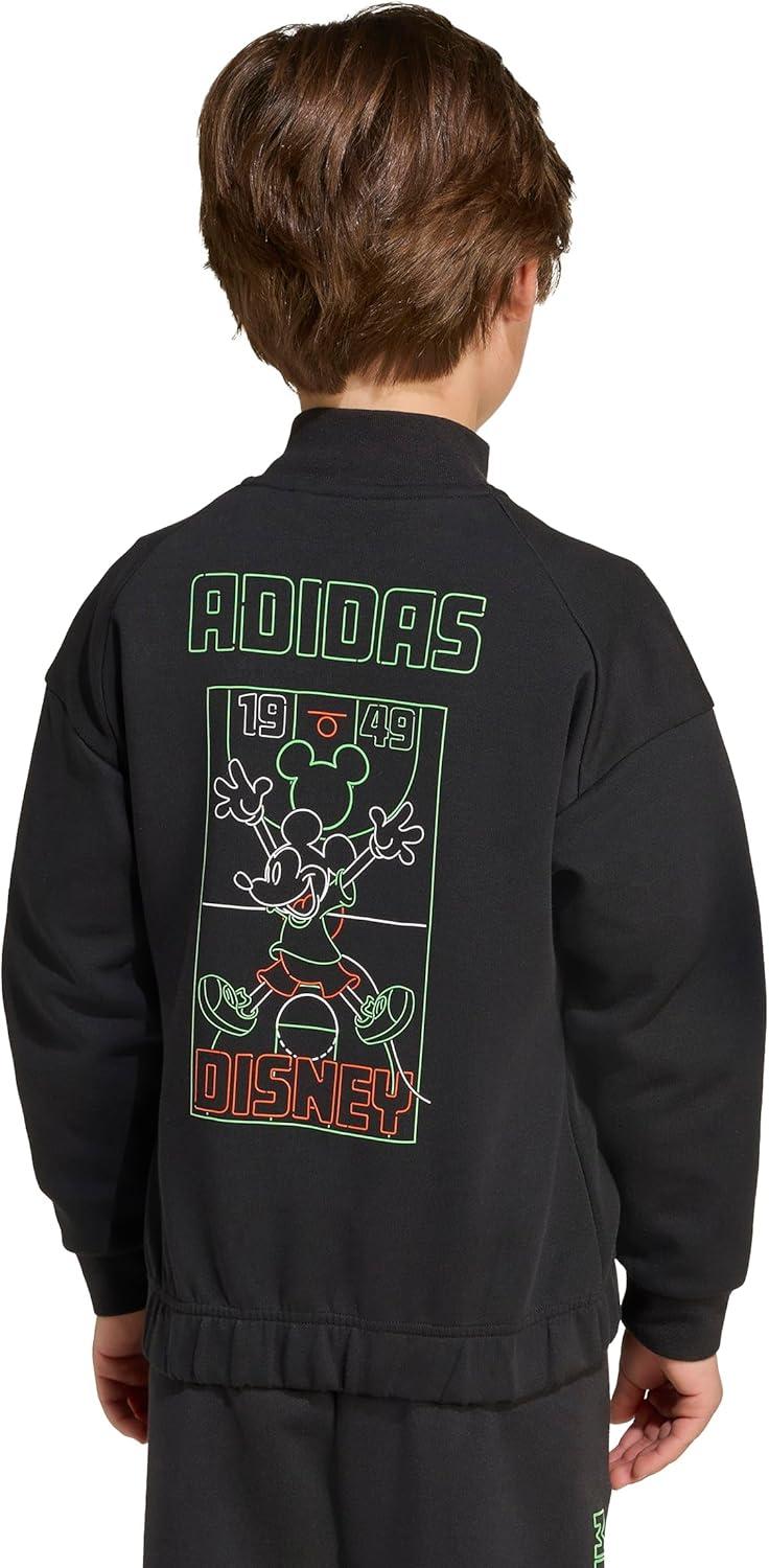 image:imageadidas Boys Disney Mickey Mouse Track TopBlackLime Burst