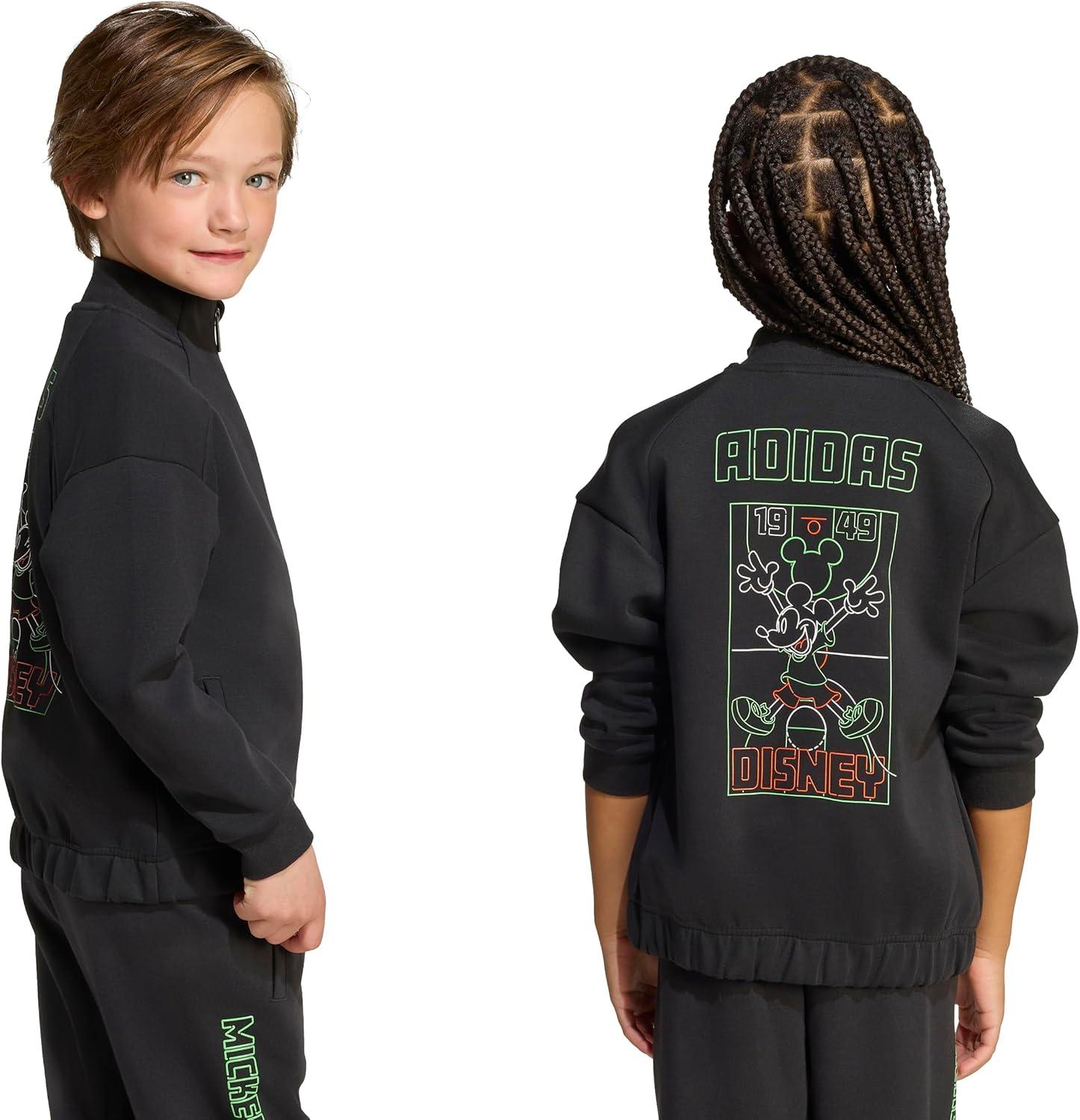 image:imageadidas Boys Disney Mickey Mouse Track TopBlackLime Burst