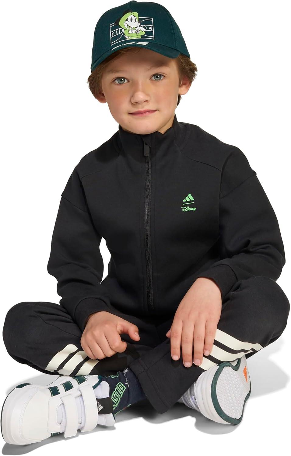 image:imageadidas Boys Disney Mickey Mouse Track TopBlackLime Burst