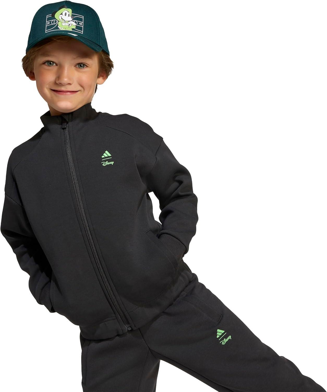 image:imageadidas Boys Disney Mickey Mouse Track TopBlackLime Burst