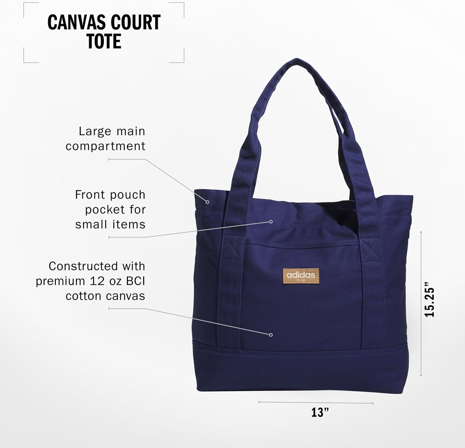 image:imageadidas Canvas Court Tote Bag for Women and MenDark Blue