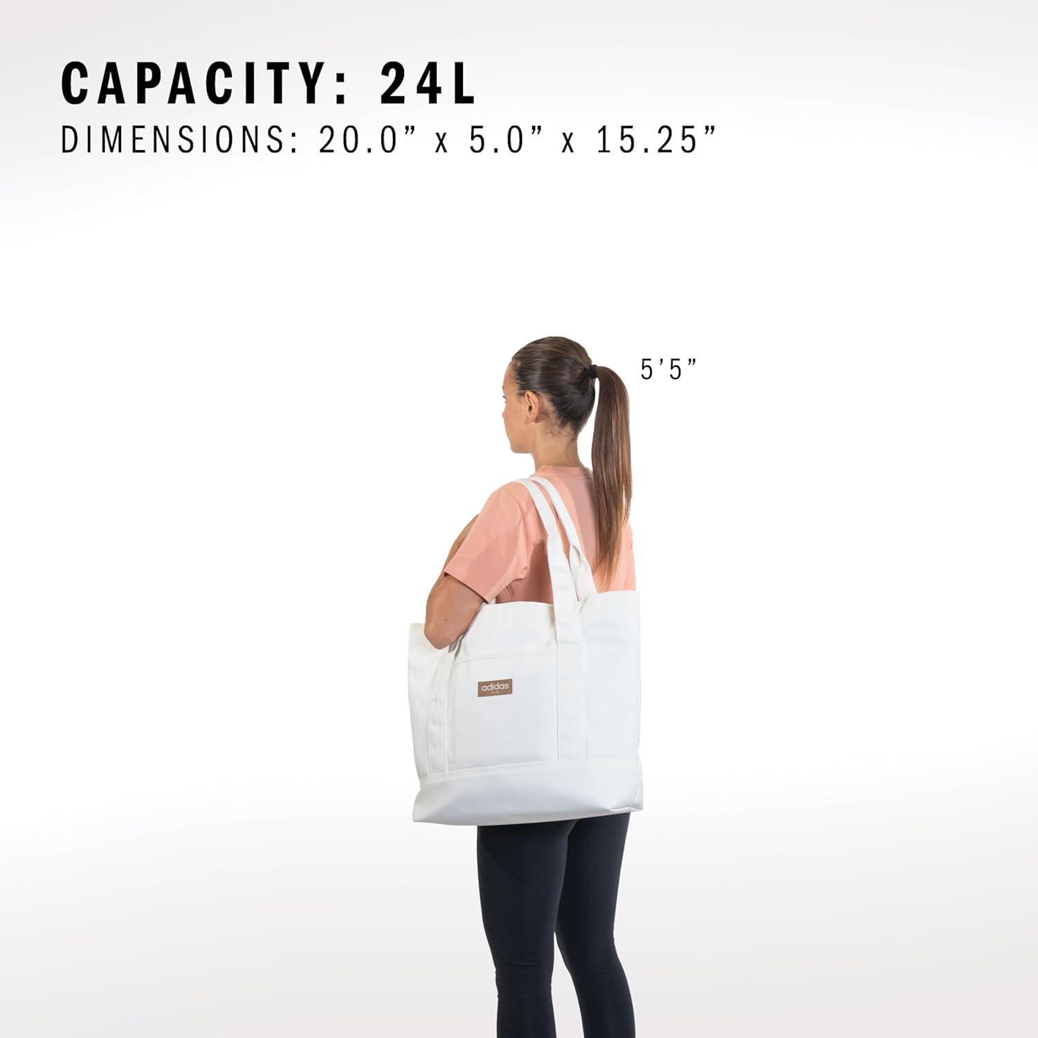 image:imageadidas Canvas Court Tote Bag for Women and MenOffwhite