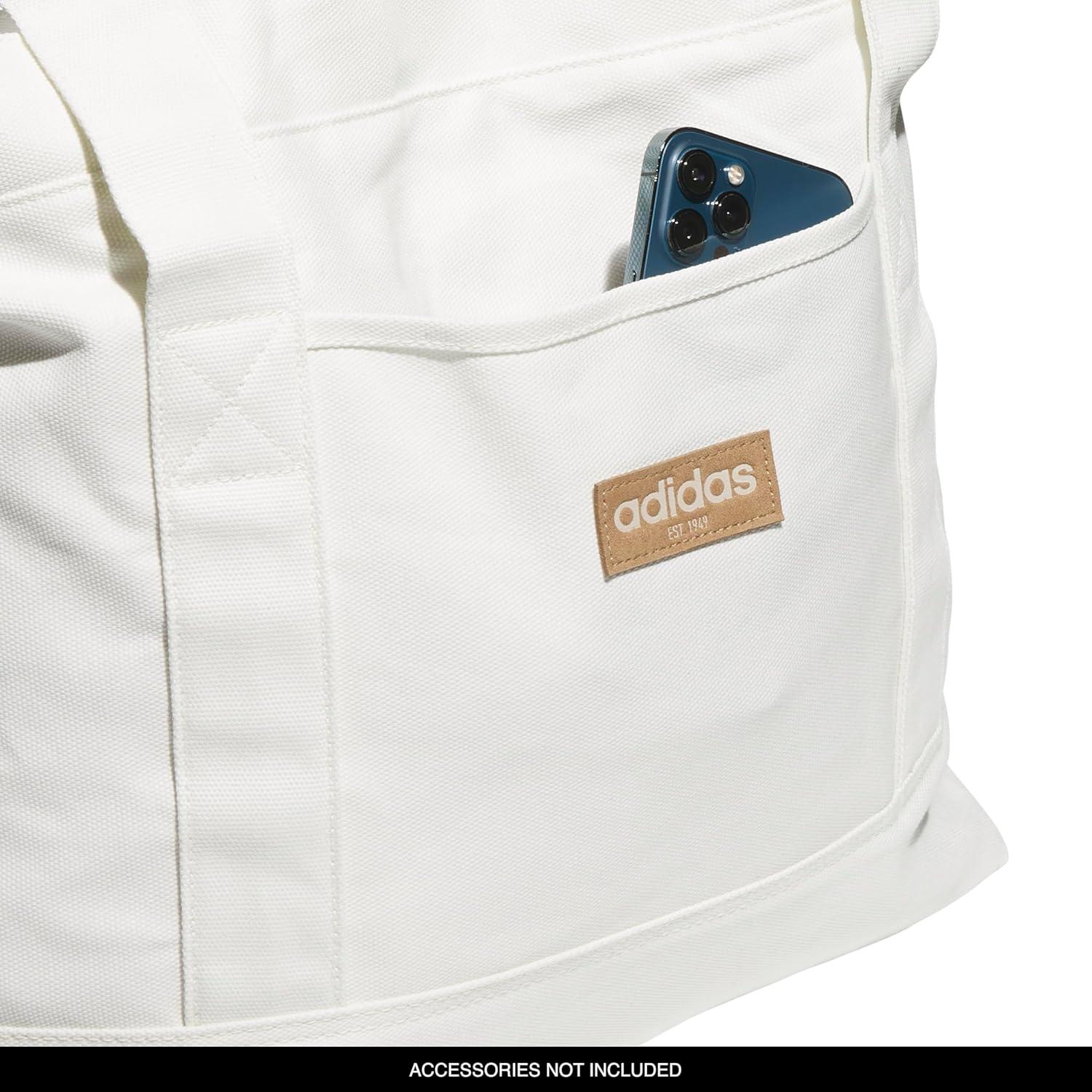 image:imageadidas Canvas Court Tote Bag for Women and MenOffwhite