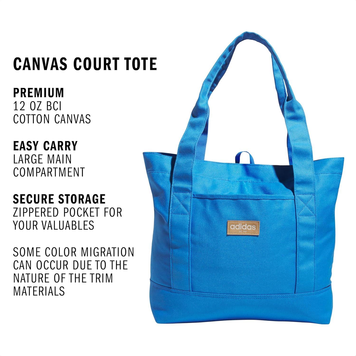 image:imageadidas Canvas Court Tote Bag for Women and MenRay Blue