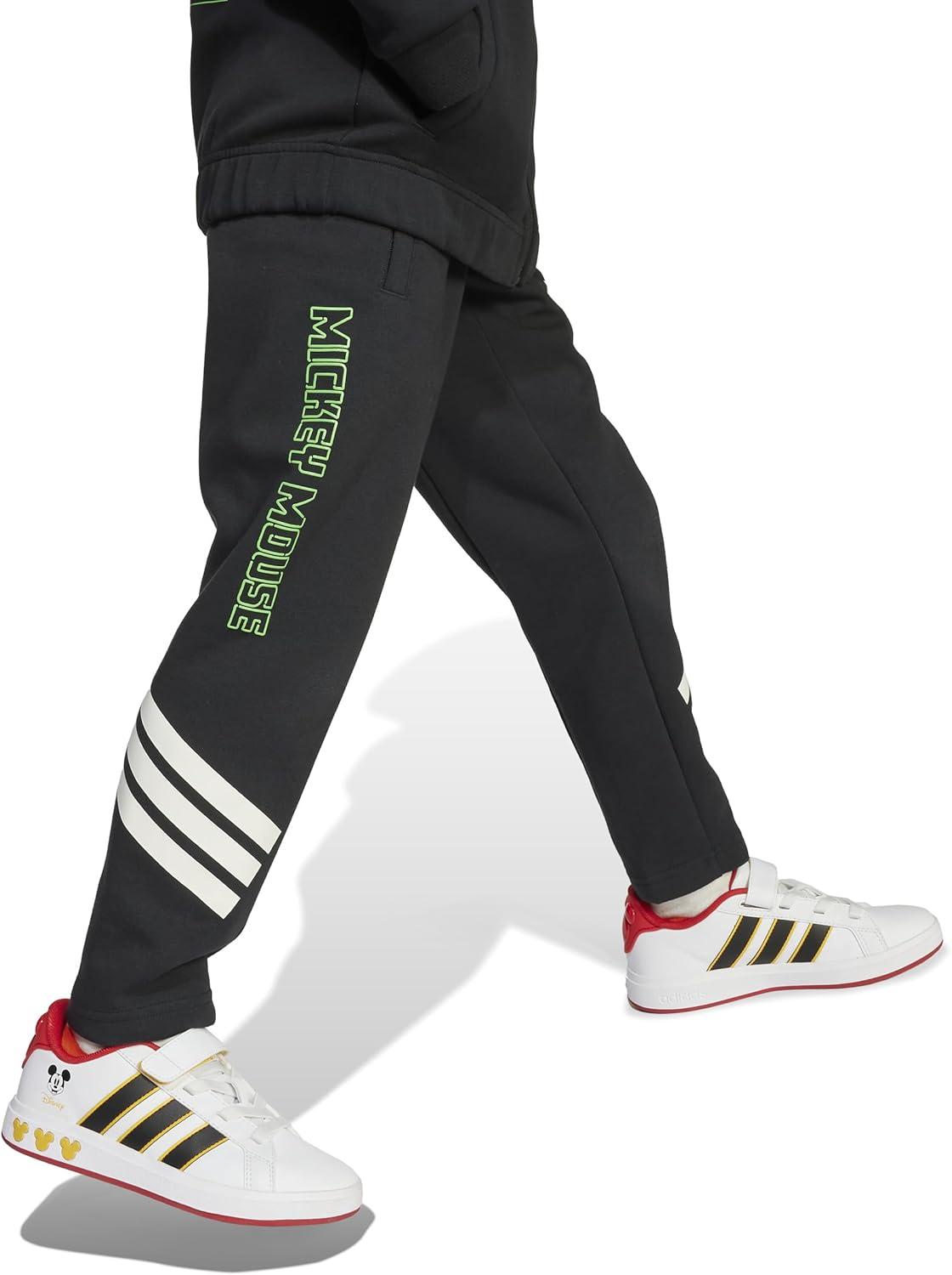 image:imageadidas Girls Disney Mickey Mouse PantsBlackOff WhiteLime Burst