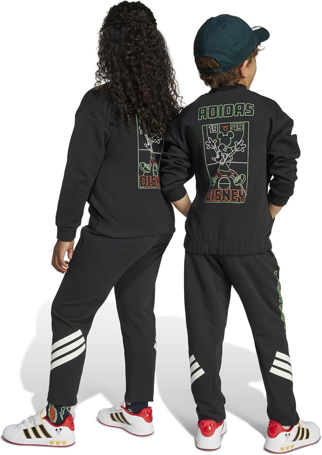 image:imageadidas Girls Disney Mickey Mouse PantsBlackOff WhiteLime Burst