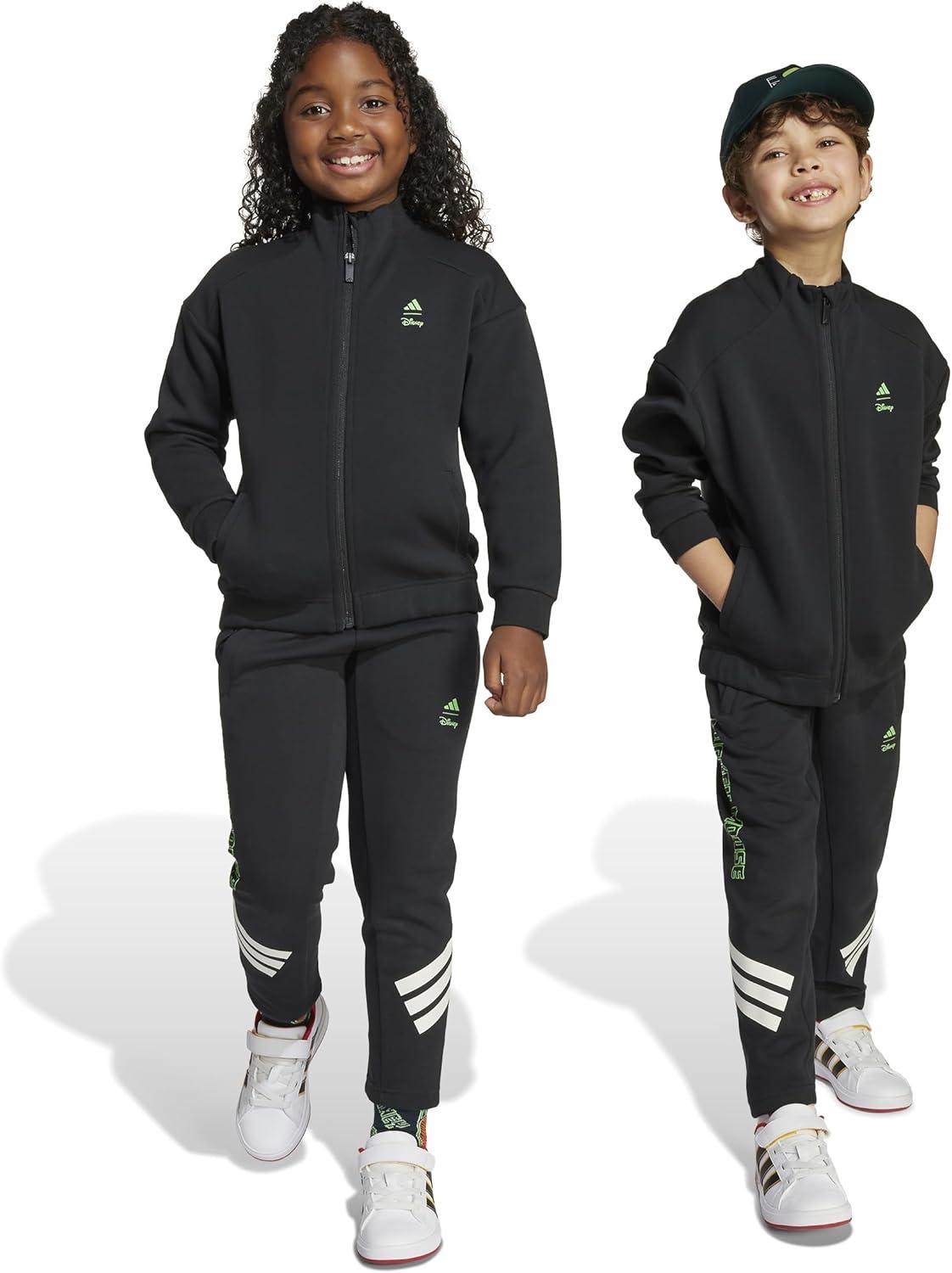 image:imageadidas Girls Disney Mickey Mouse PantsBlackOff WhiteLime Burst