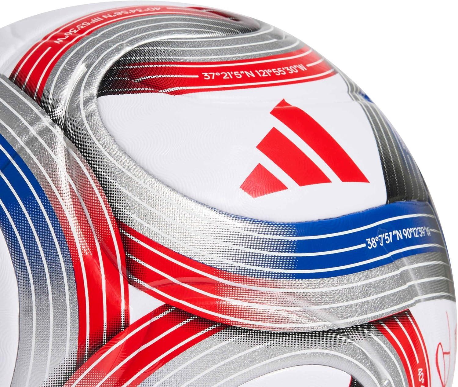 image:imageadidas MLS 2026 League Nativo Soccer BallWhiteTeam Royal BlueRedSilver Metallic