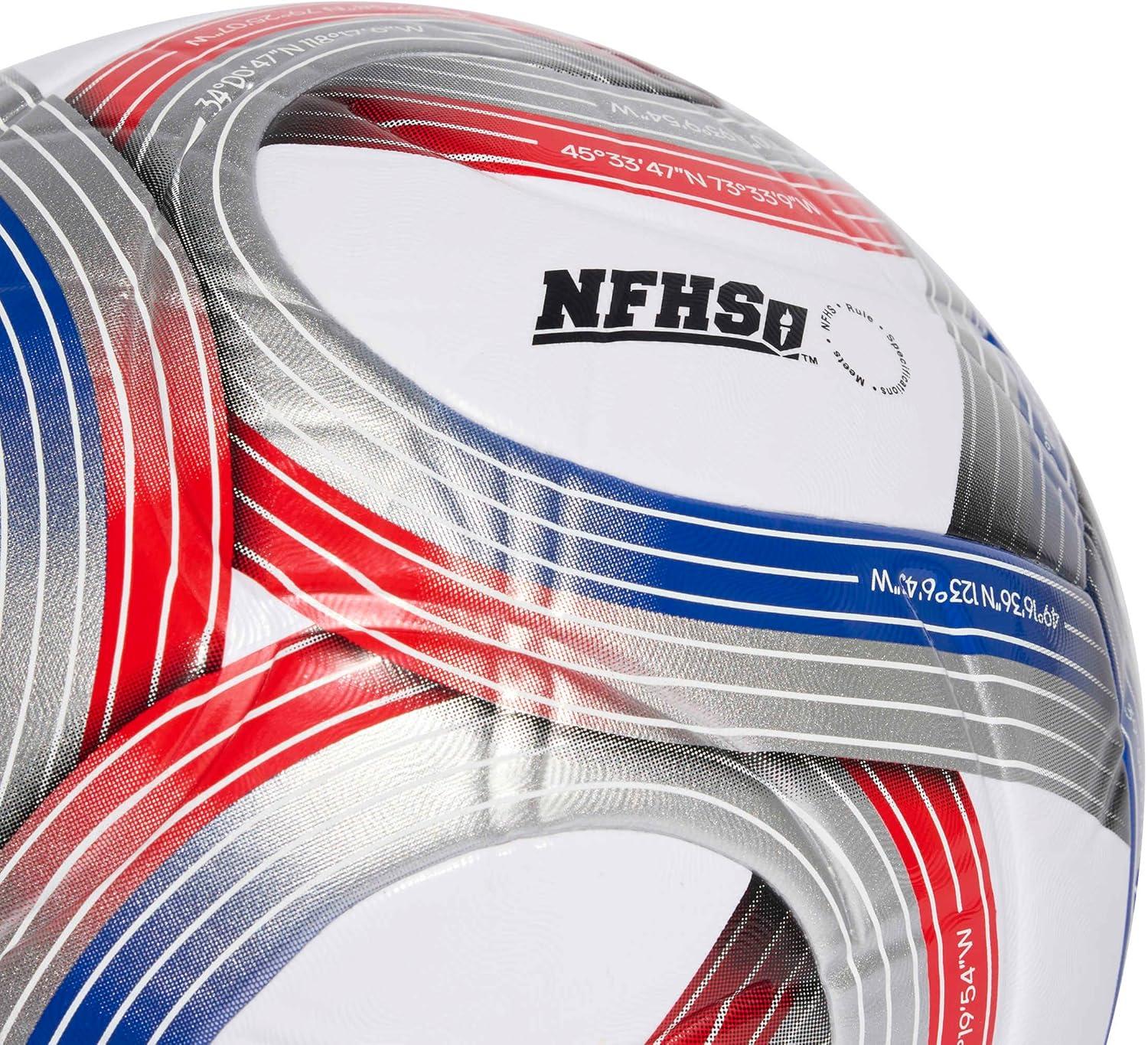 image:imageadidas MLS 2026 League Nativo Soccer BallWhiteTeam Royal BlueRedSilver Metallic
