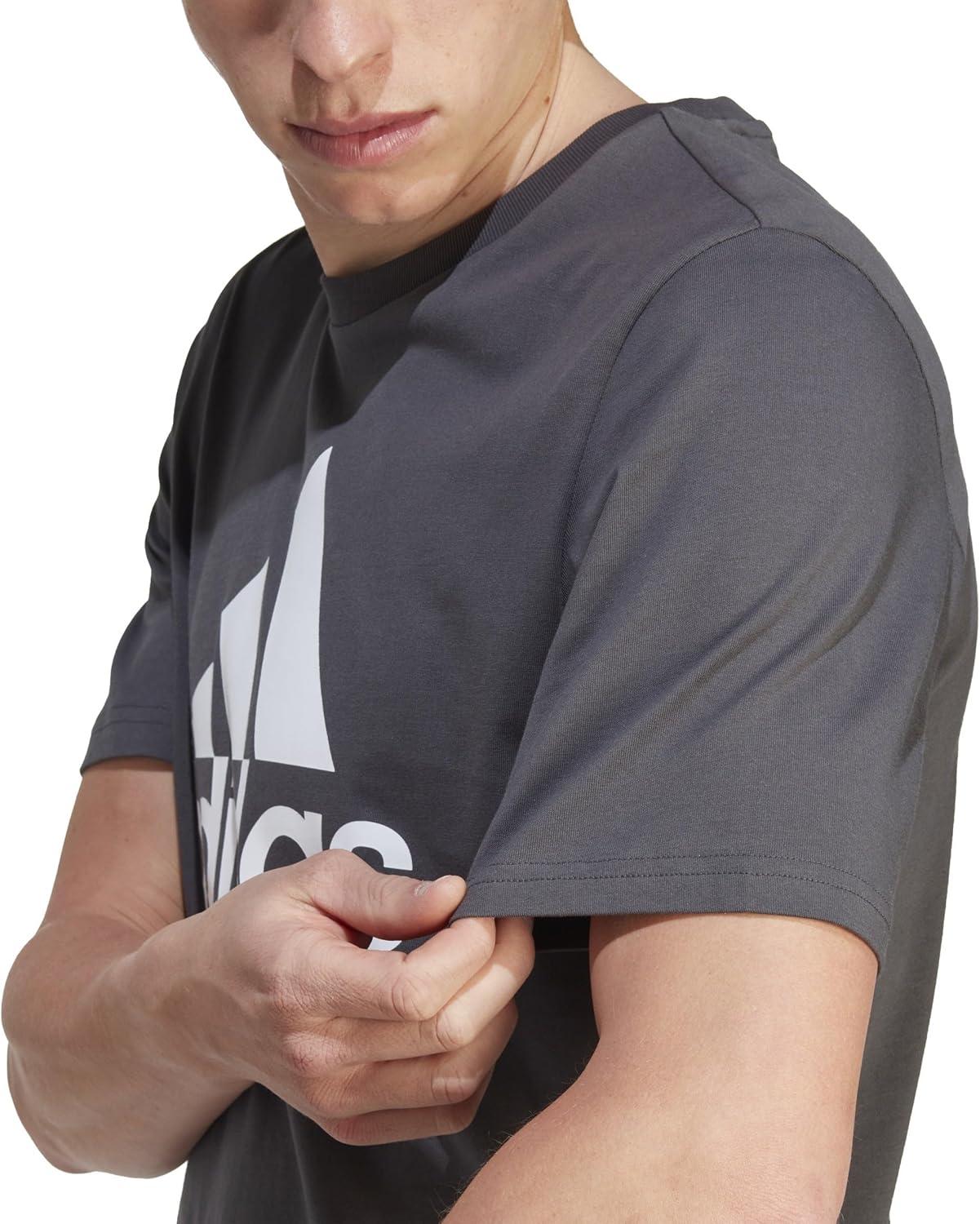 image:imageadidas Mens Essentials Single Jersey 3Stripes TShirtSolarid Grey