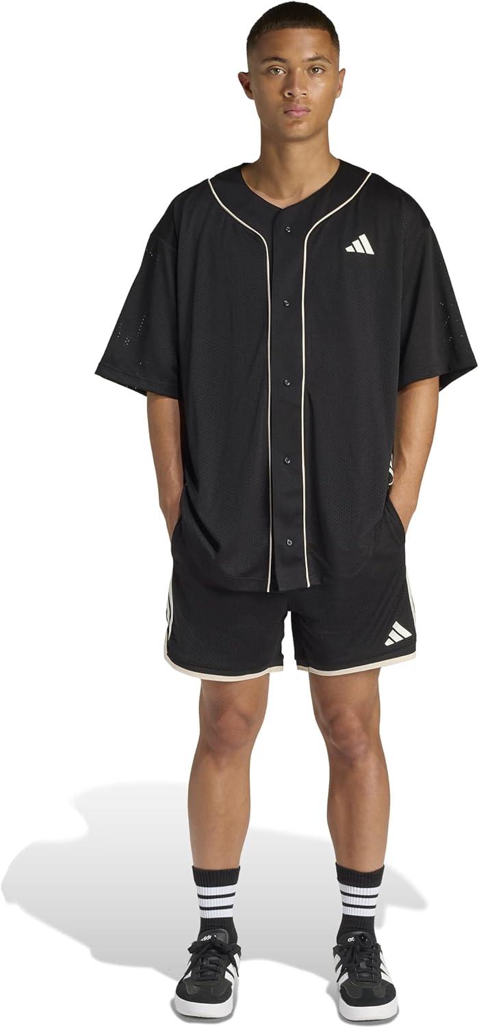 image:imageadidas Mens Men Stadium Seasonal Basketball ShirtBlackOff White