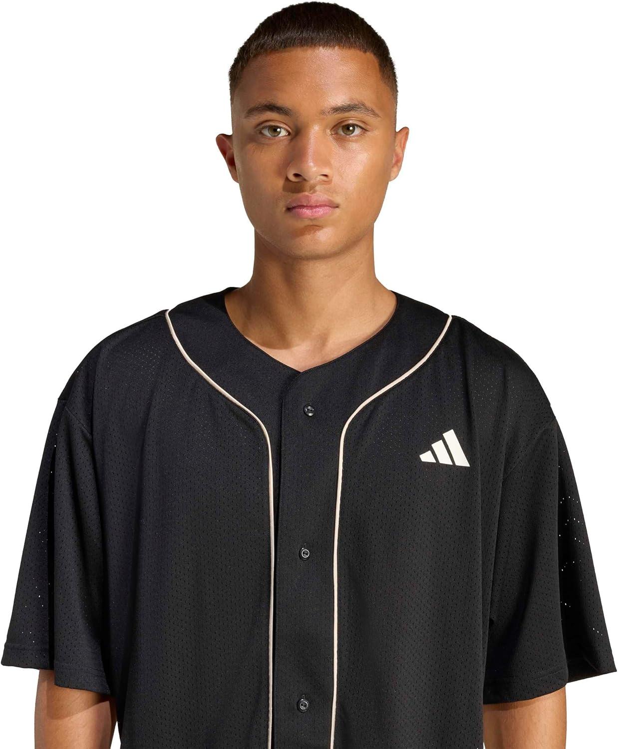 image:imageadidas Mens Men Stadium Seasonal Basketball ShirtBlackOff White