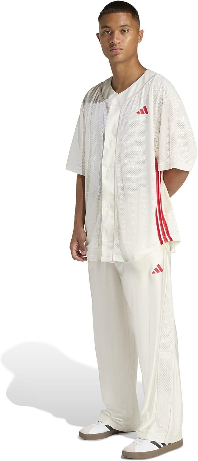 image:imageadidas Mens Men Stadium Seasonal Basketball ShirtOff WhiteCrystal LinenPure Ruby