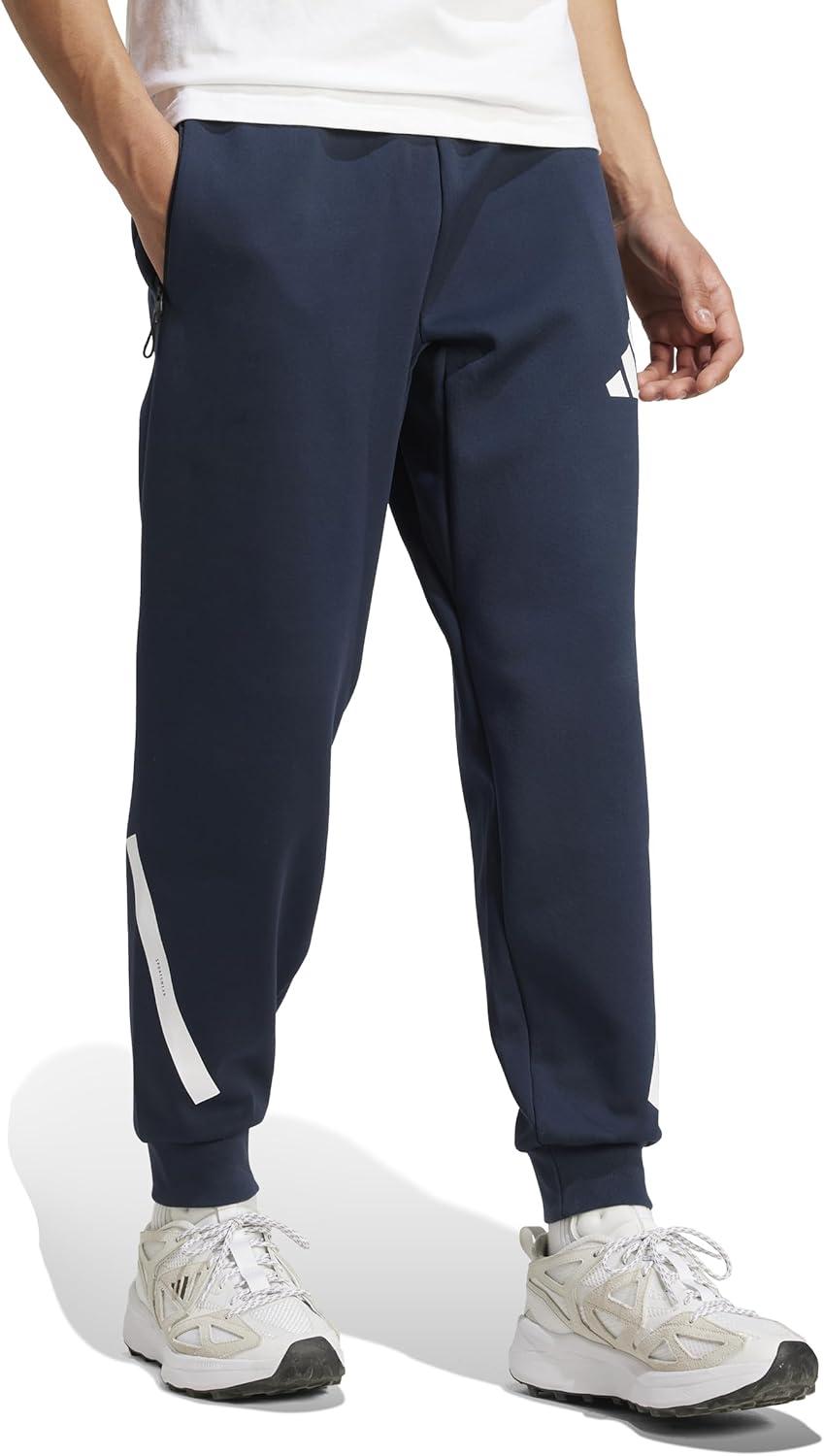 image:imageadidas Mens ZNE Pants Training Casual Drawstring BeigeAurora Ink