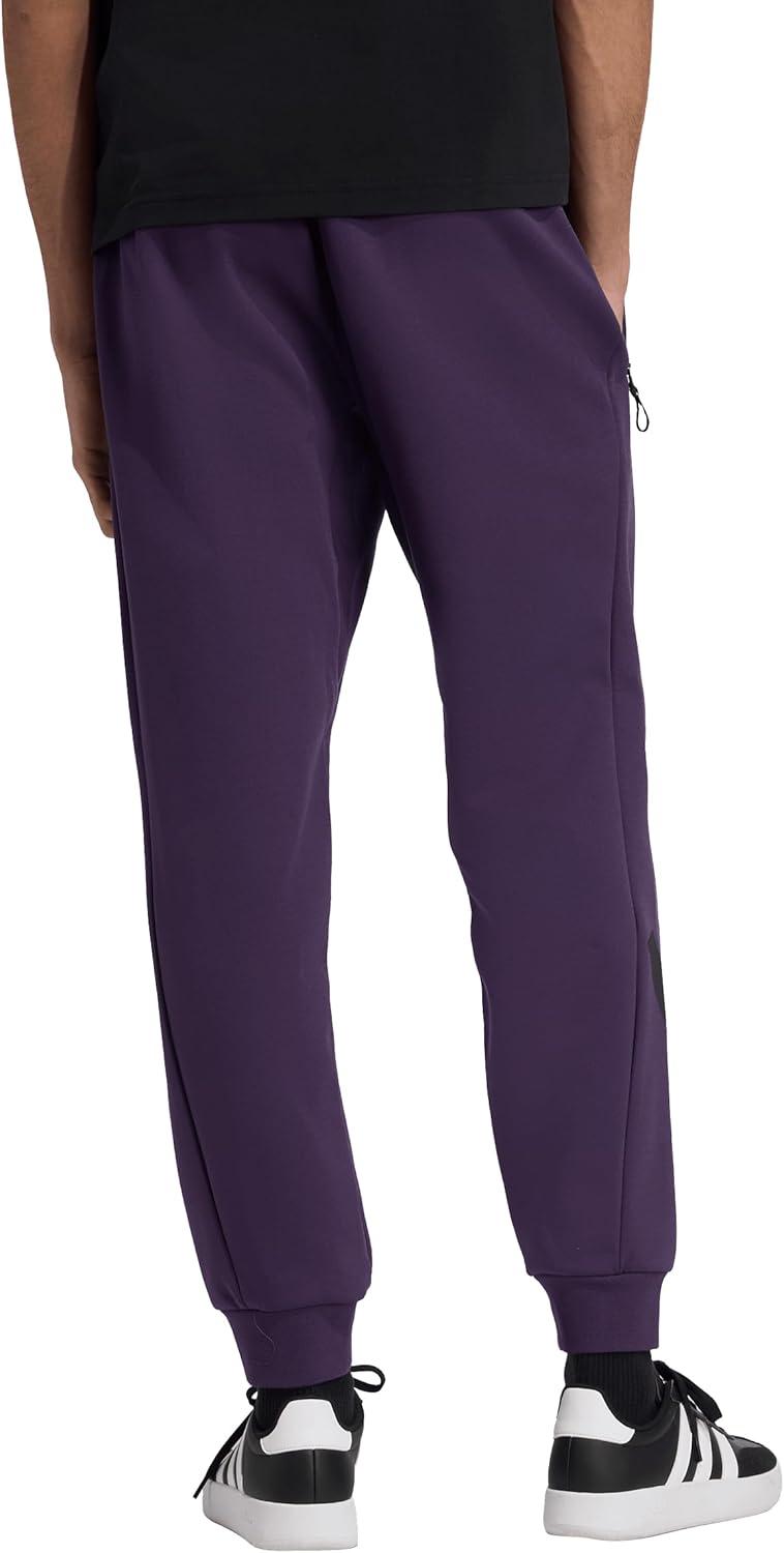 image:imageadidas Mens ZNE Pants Training Casual Drawstring BeigeAurora Plum